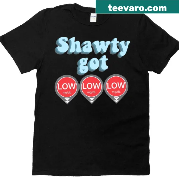 Nostalgic music-themed T-shirt with Shawty Got Low lyrics