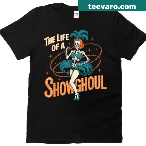 Cartoon skeleton girl t-shirt for Halloween