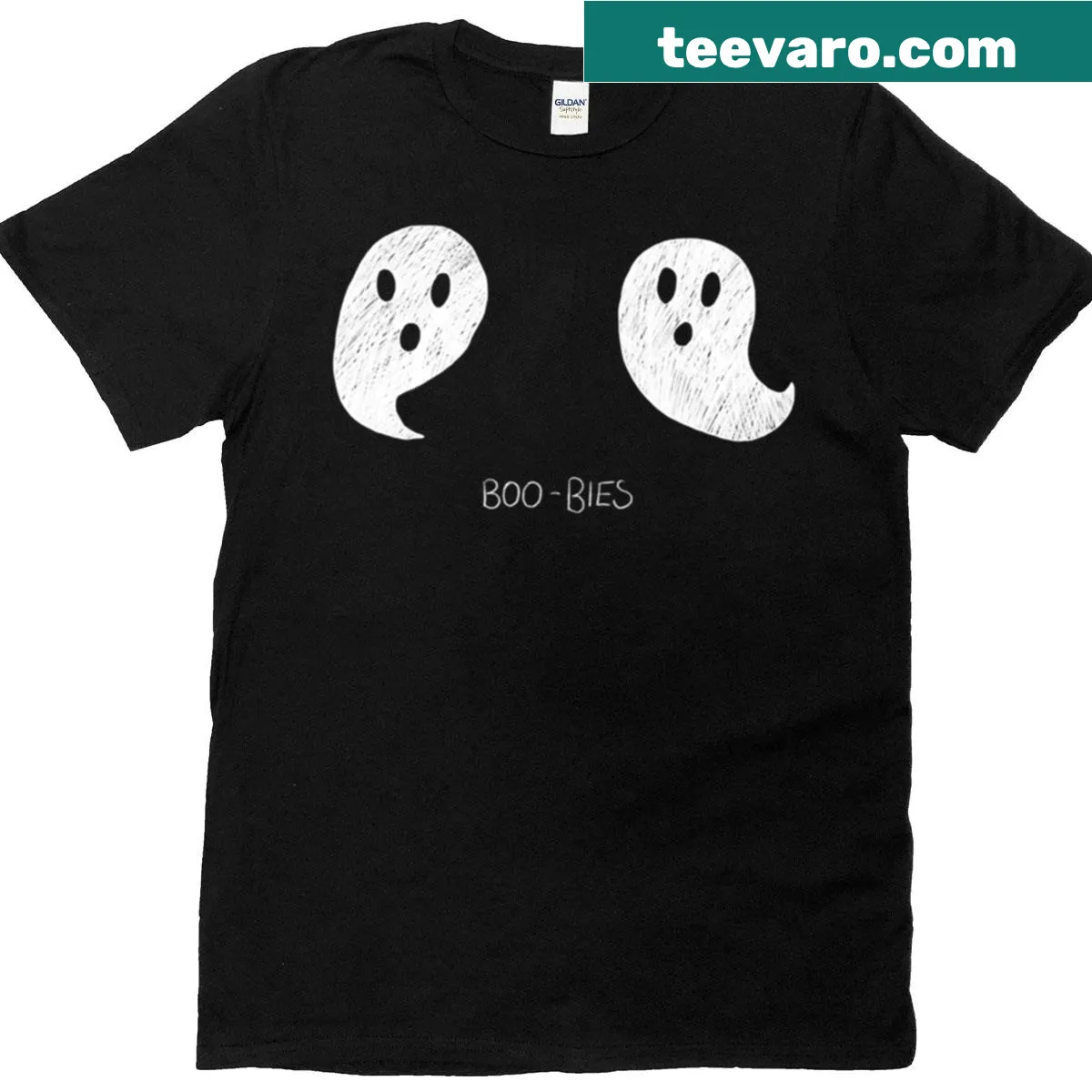 Funny t-shirt featuring the phrase Sians Boo-bies — on a men's t-shirt