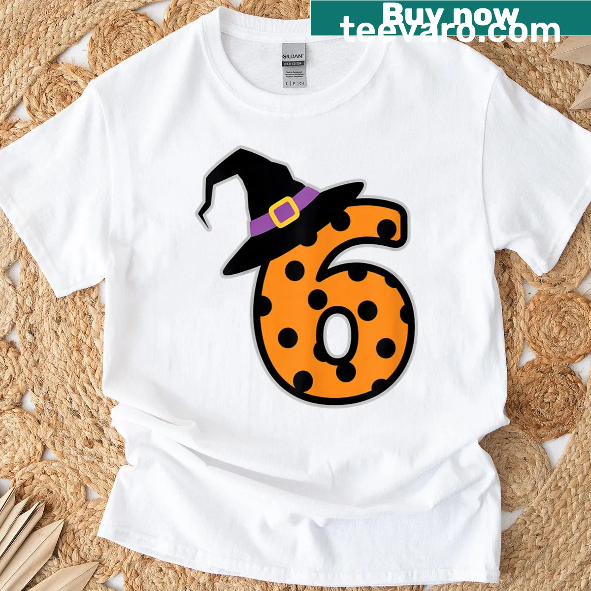 Funny couple's t-shirt featuring the Six Seven meme for Halloween — on a men's t-shirt