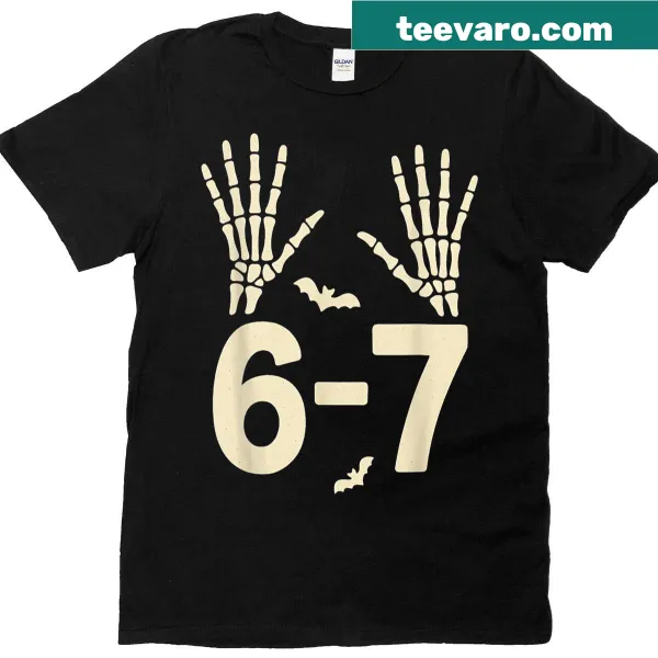 Kids Halloween t-shirt with playful skeleton hands design