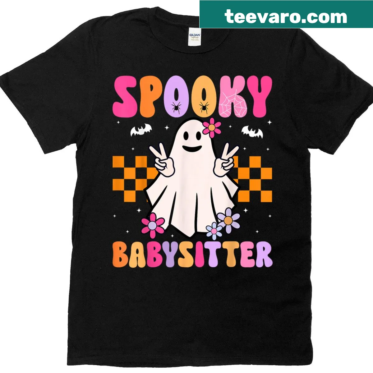 Funny spooky babysitter Halloween t-shirt — on a men's t-shirt