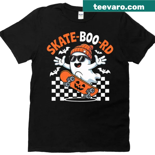 Cute ghost graphic T-shirt for kids celebrating Halloween