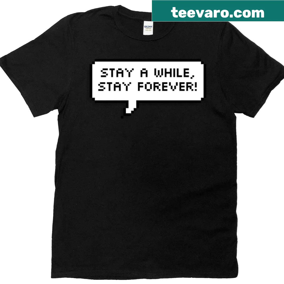 Pixel speech bubble design with a heartfelt message on a T-shirt. — on a men's t-shirt
