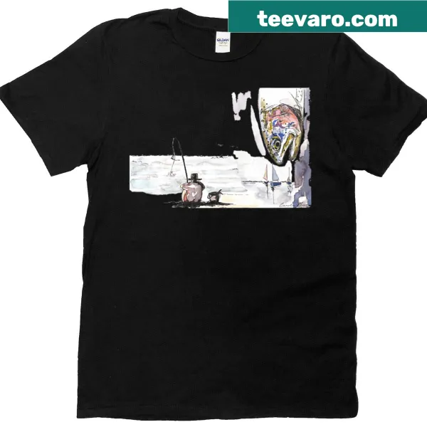 Playful fishing graphic T-shirt celebrating striper season