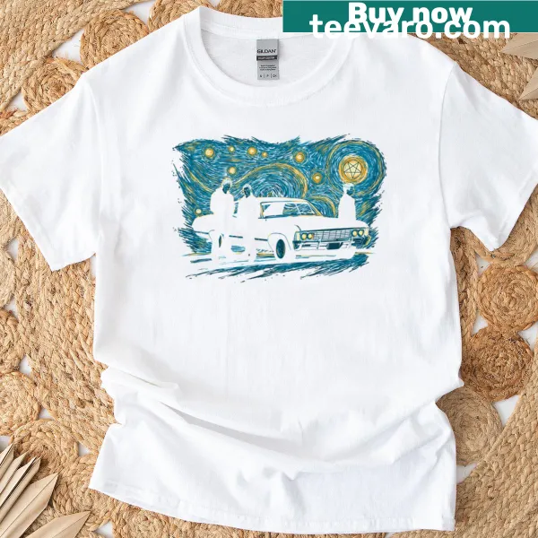 Graphic T-shirt depicting supernatural themes at night