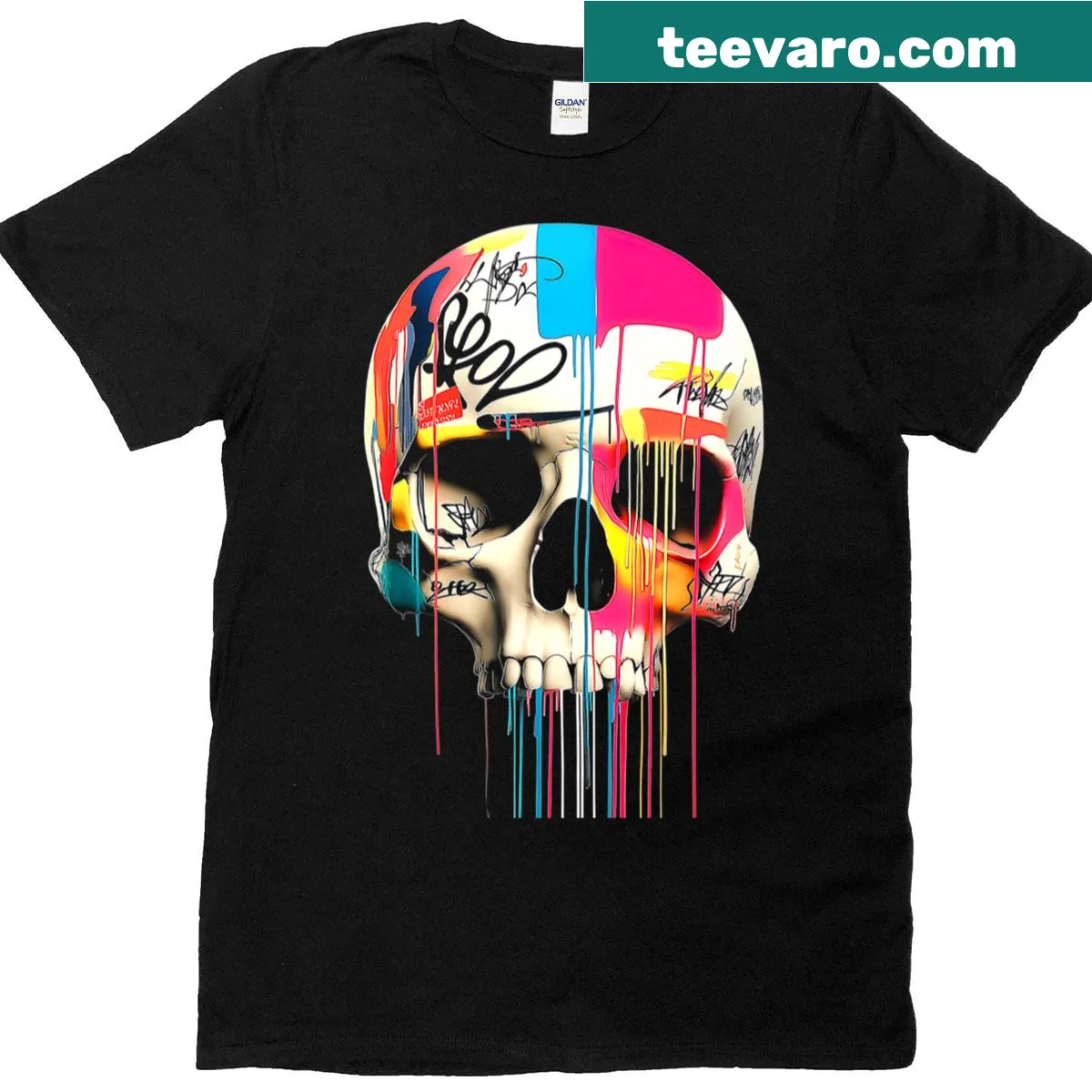 Humorous mortality-themed T-shirt with a witty tagline — on a men's t-shirt