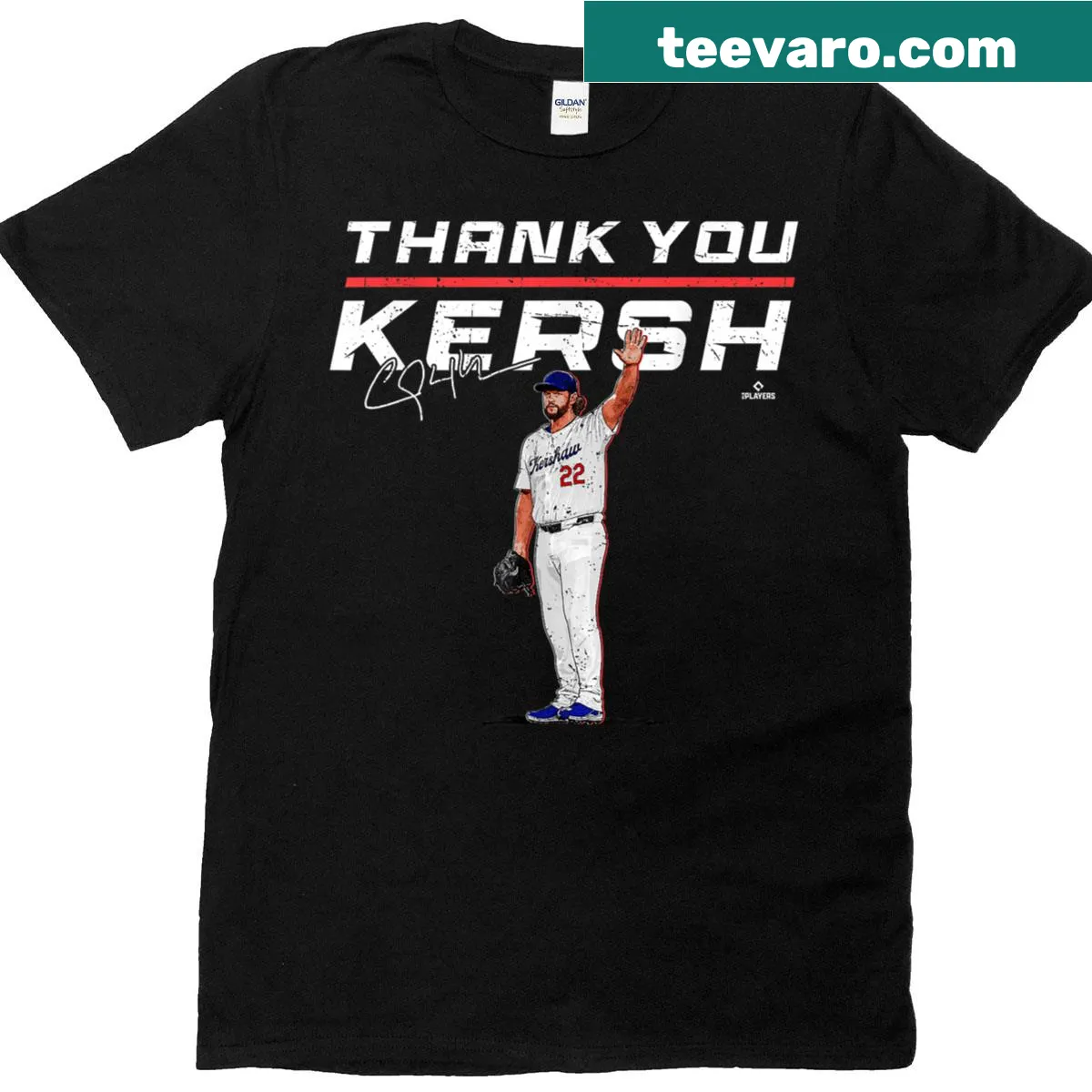 Thank You Kersh T-shirt celebrating Clayton Kershaw with a tribute design — on a men's t-shirt