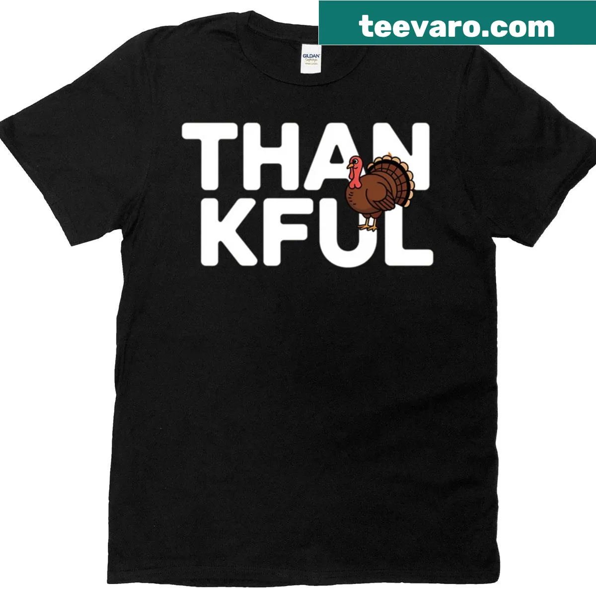 Minimalist cute turkey design on a Thanksgiving t-shirt. — on a men's t-shirt
