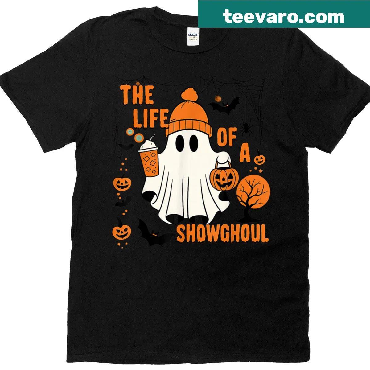 Playful Halloween Showghoul T-shirt for girls — on a men's t-shirt