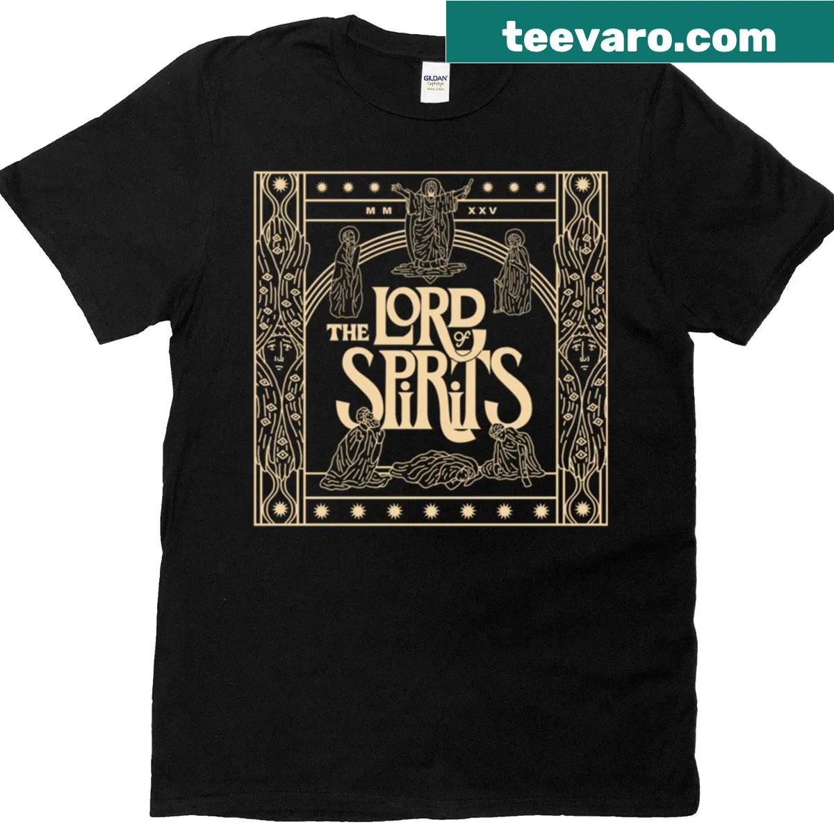 Fantasy-inspired graphic on The Lord Of Spirits T-shirt — on a men's t-shirt