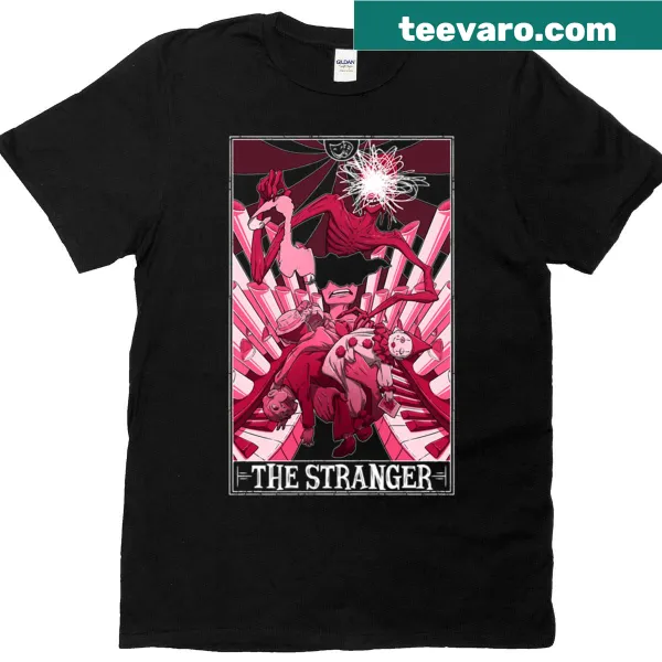 Intricate Tarotesque design inspired by 'The Stranger' in dark theme