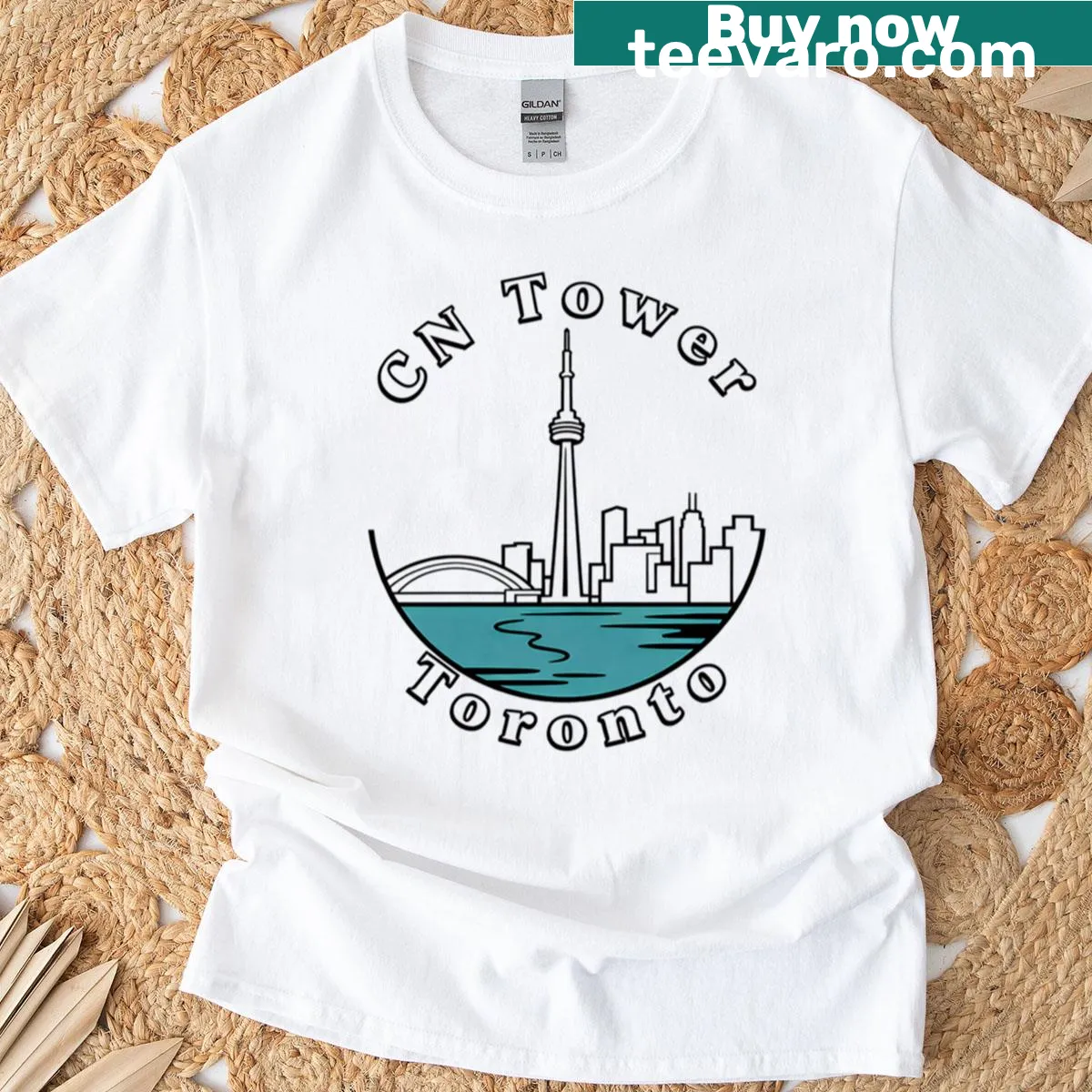Vintage skyline design of Toronto, Ontario — on a men's t-shirt