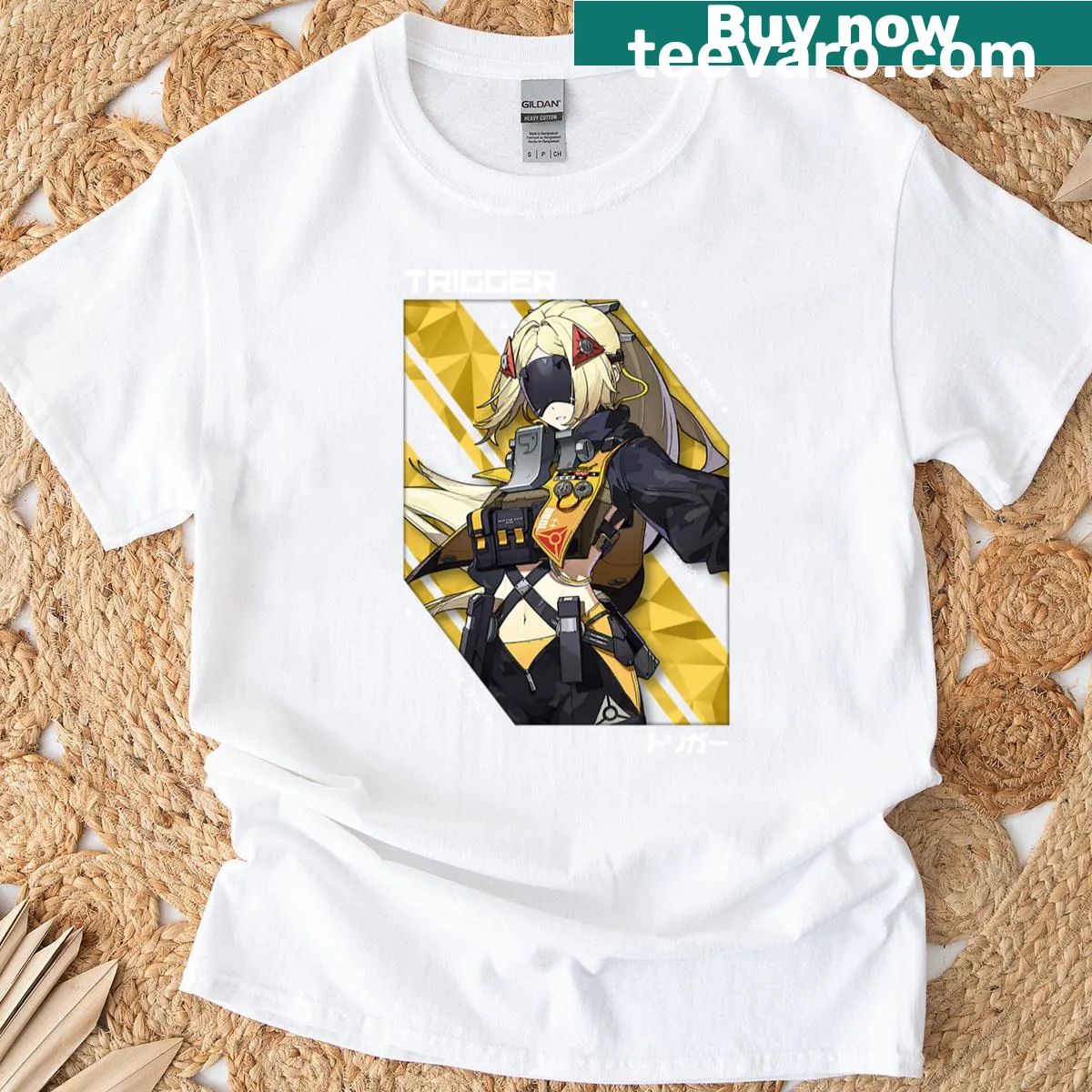 Gaming T-shirt with Zenless Zone Zero graphic design — on a men's t-shirt