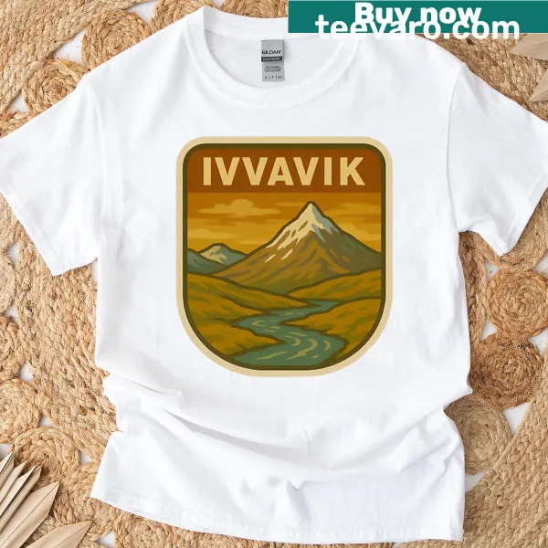 Illustrated Ivvavik National Park design on a T-shirt