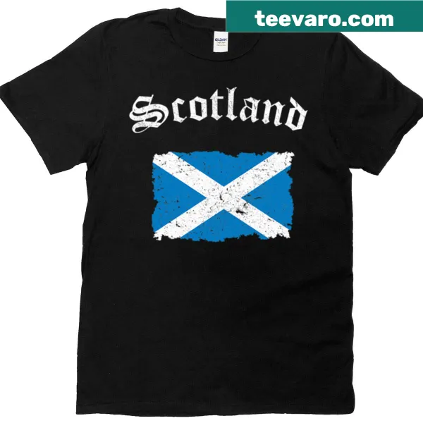 Vintage Scottish flag t-shirt with a classic design