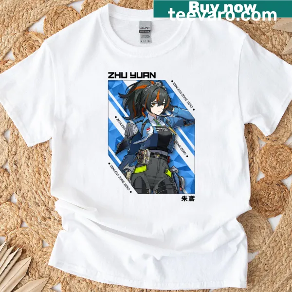 Stylish gaming-themed t-shirt with typography from Zenless Zone Zero