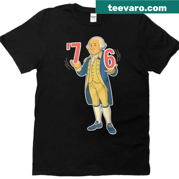 Graphic tee featuring George Washington and a play on numbers