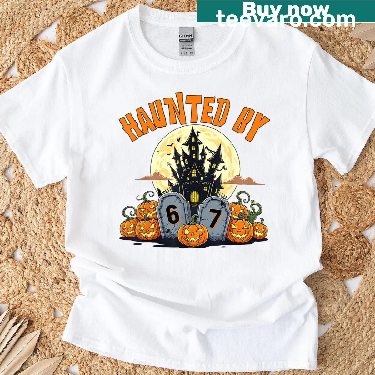 Funny Halloween shirt for kids with a spooky theme — on a men's t-shirt