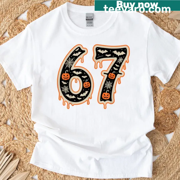 Funny Halloween-themed meme graphic on a kids' t-shirt
