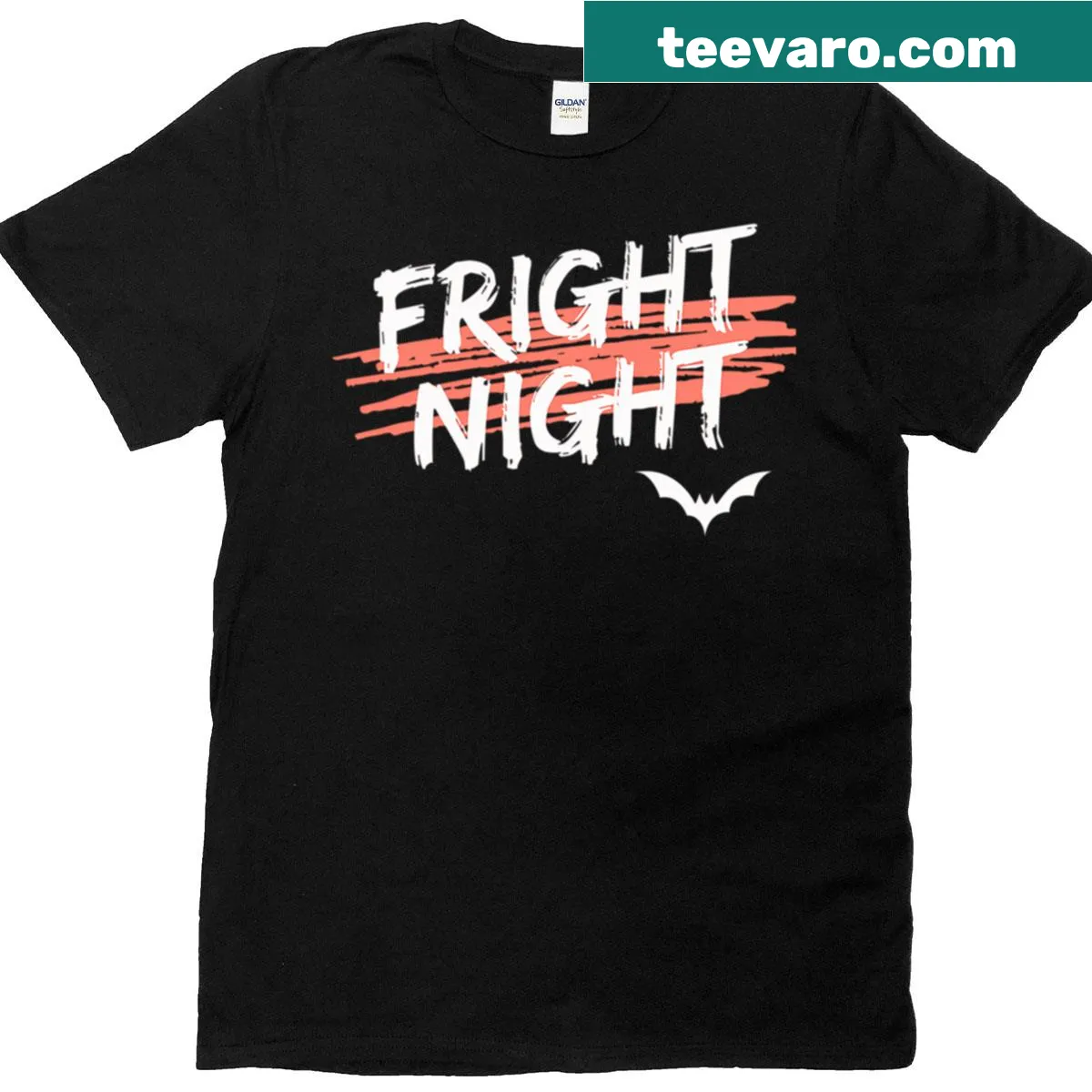 Vintage-style t-shirt inspired by 80s horror films with ghost design — on a men's t-shirt