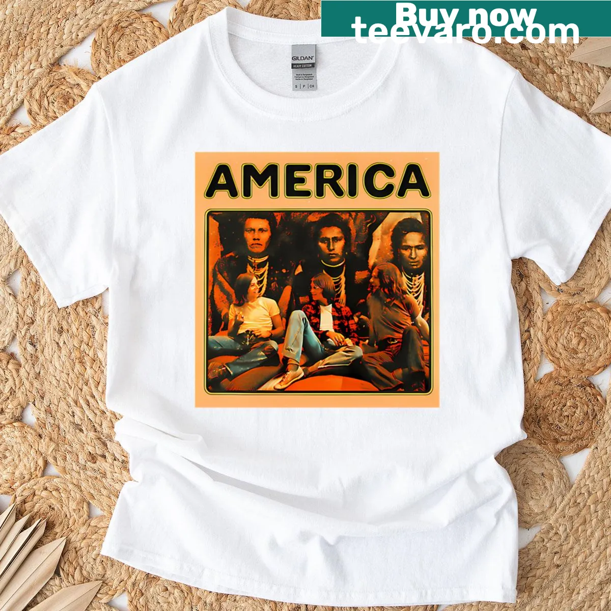 Graphic T-shirt with an expressive design reflecting American culture — on a men's t-shirt
