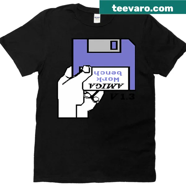 Vintage graphic tee featuring Amiga Workbench design