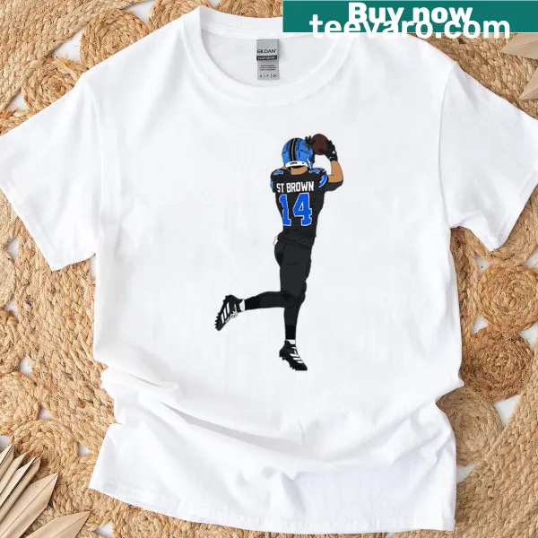 Amon-ra St Brown graphic T-shirt for football fans