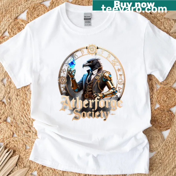 Design representing Atherforge Society on a T-shirt