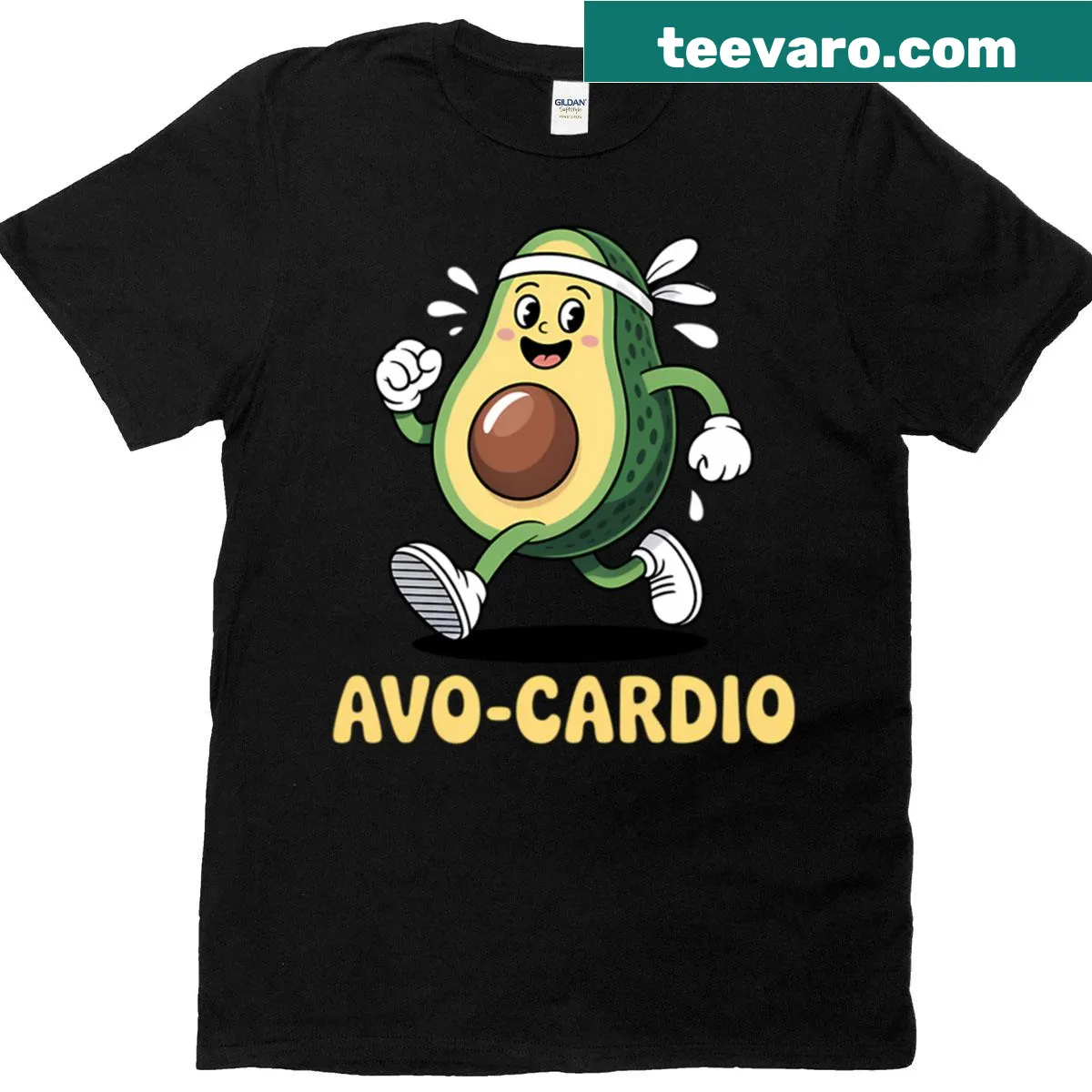 Funny avocado pun graphic t-shirt for fitness lovers — on a men's t-shirt