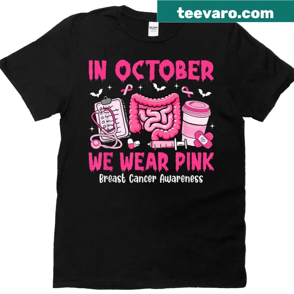 Breast Cancer awareness t-shirt featuring a prominent awareness ribbon