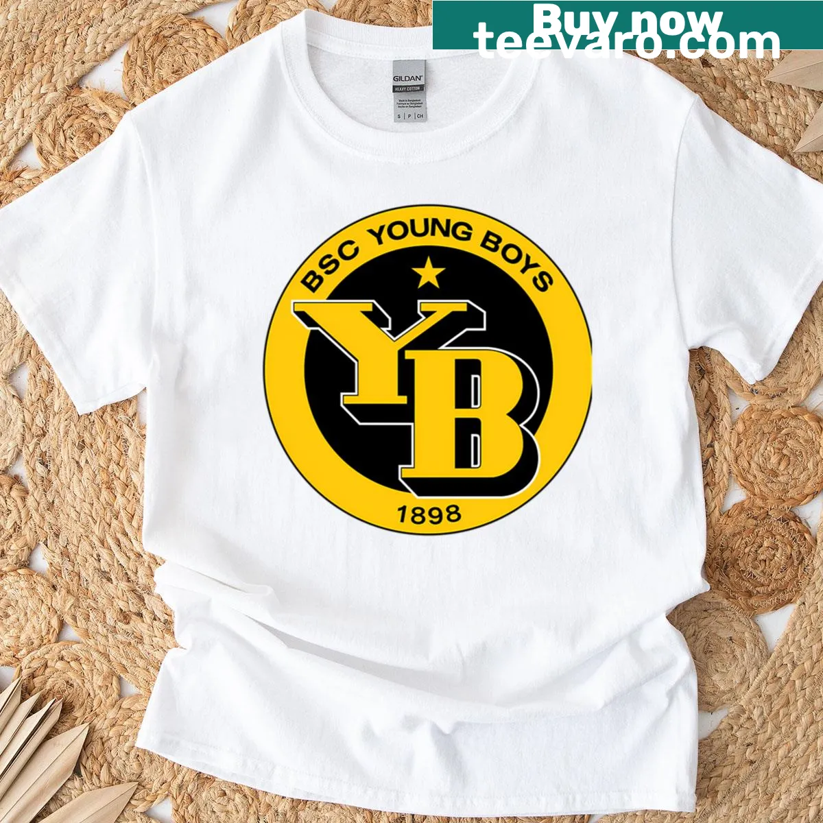 Bsc Young Boys T-shirt featuring team logo — on a men's t-shirt