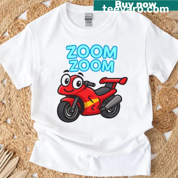 Cartoon motorcycle Zoom Zoom T-shirt