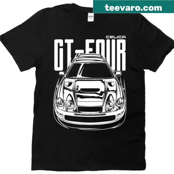 Vintage-style t-shirt featuring Celica GT-Four graphics