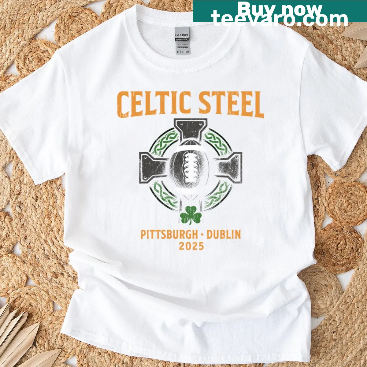 Celtic knot design on a stylish T-shirt — on a men's t-shirt