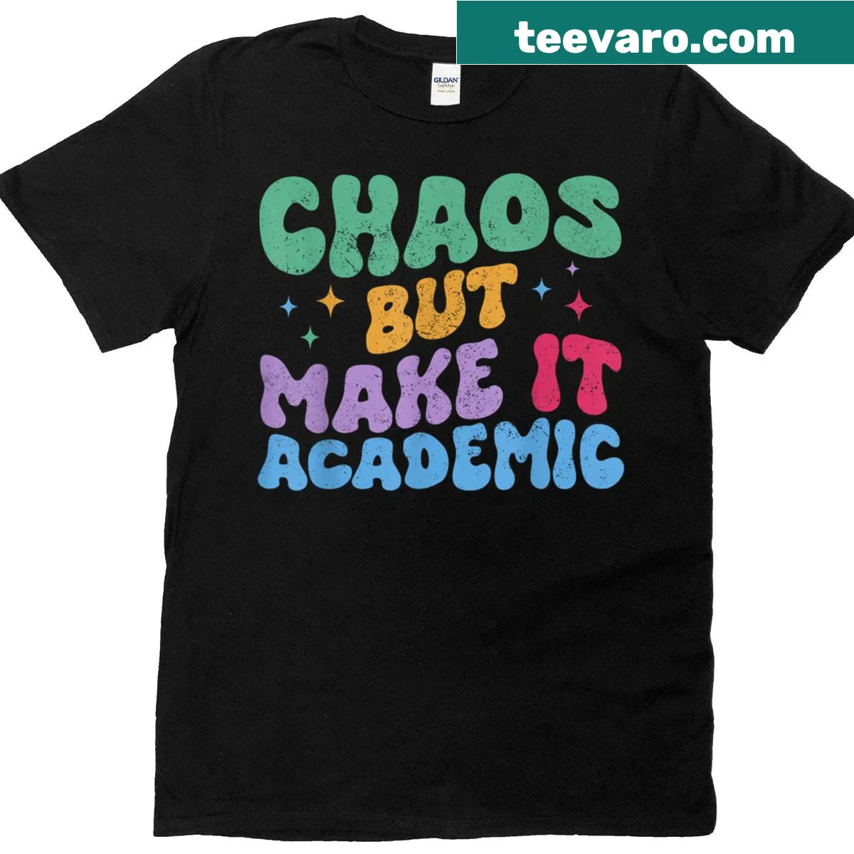 Funny typography design on a teacher's back-to-school t-shirt — on a men's t-shirt