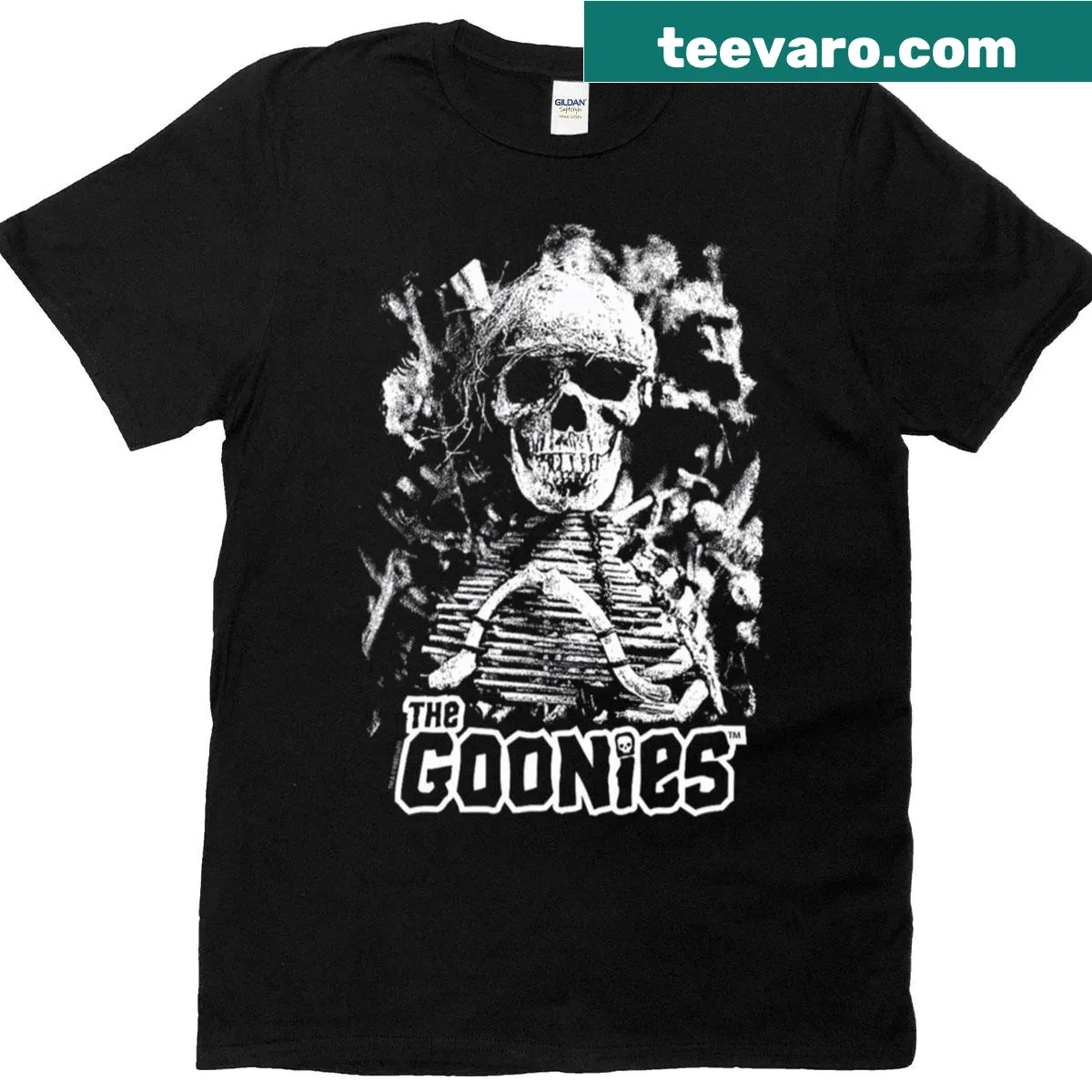 Vintage-inspired t-shirt featuring 90s horror TV characters — on a men's t-shirt