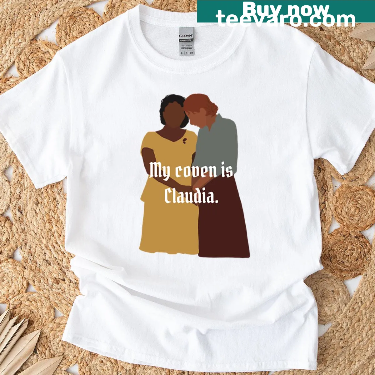 Claudia and Madeleine graphic T-shirt from Interview With The Vampire — on a men's t-shirt