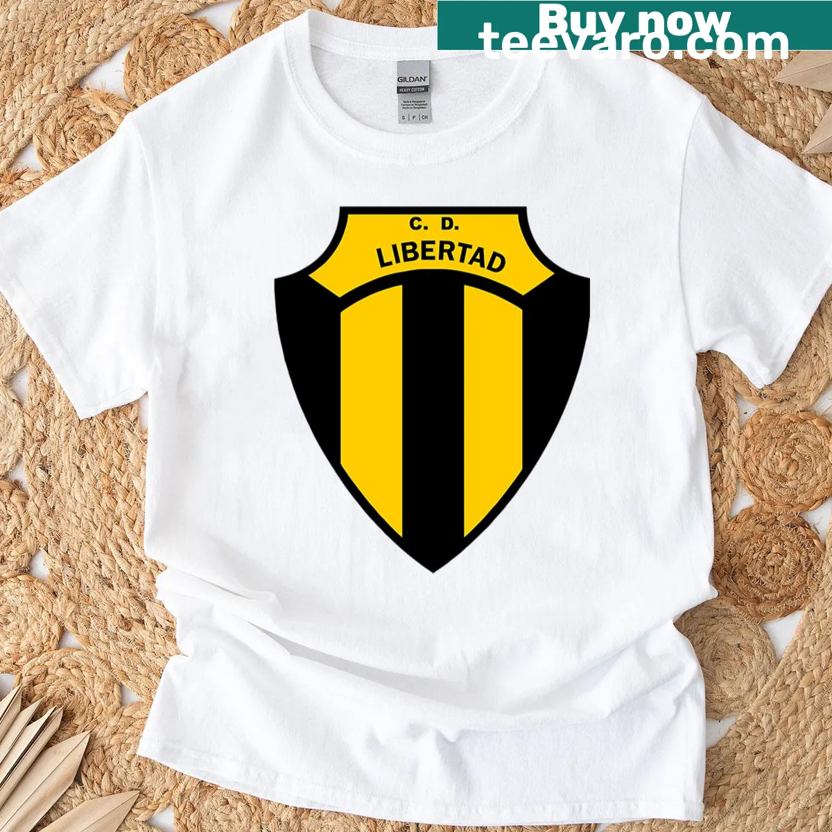 Club Deportivo Libertad logo T-shirt for soccer fans — on a men's t-shirt