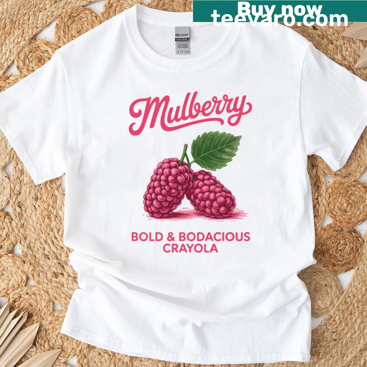 Vintage-style Crayola T-shirt featuring Limited Edition Mulberry design — on a men's t-shirt