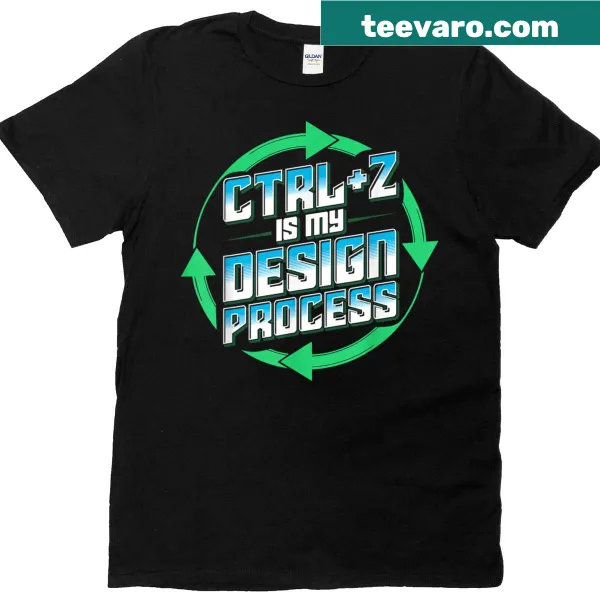 Graphic tee with Ctrl Z phrase for graphic designers and creatives