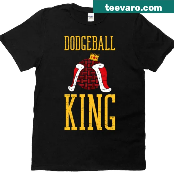 Humorous Dodgeball King T-shirt with target graphic