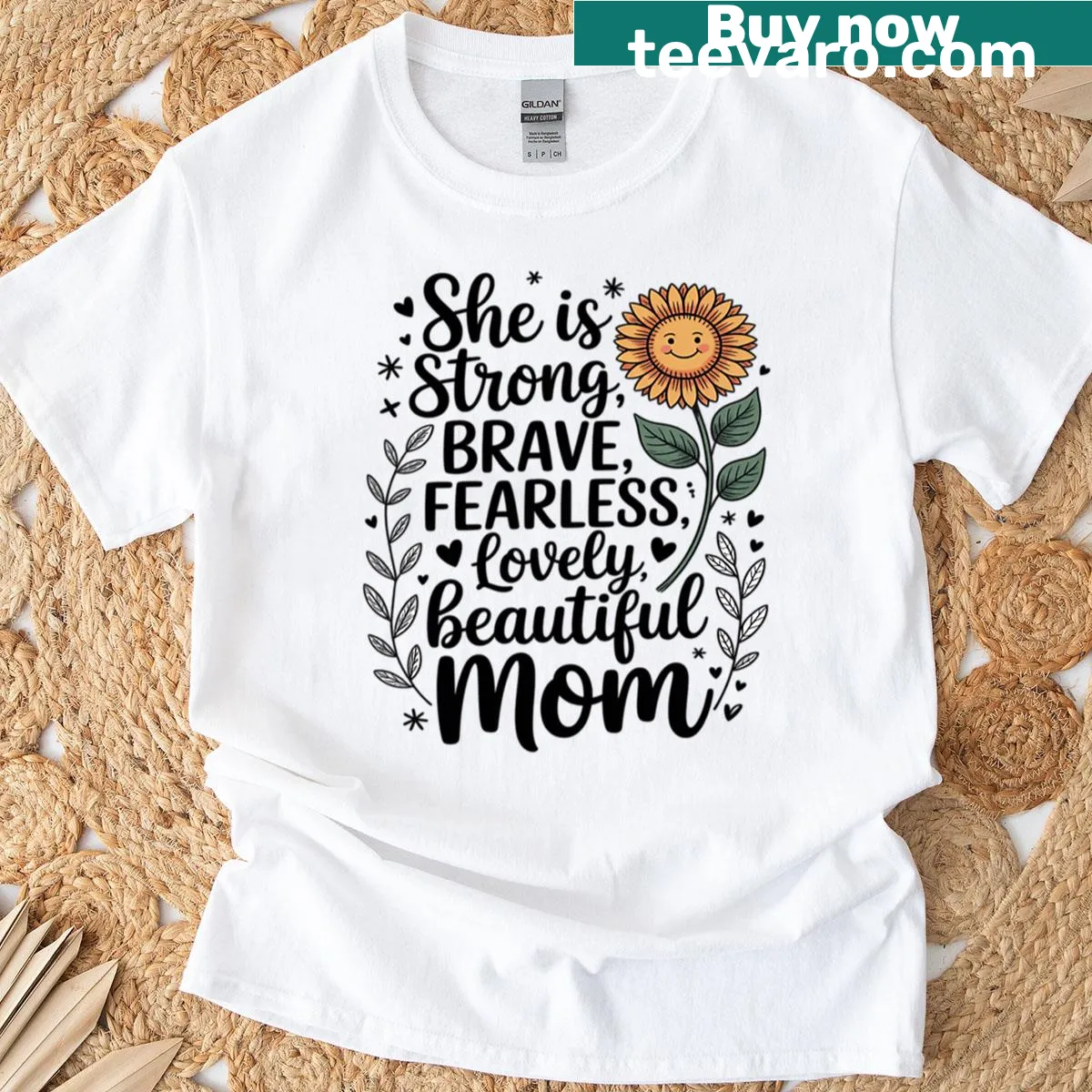 Empowering mom T-shirt with inspirational text — on a men's t-shirt