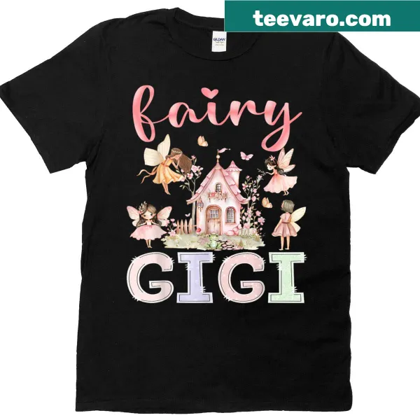 Whimsical birthday-themed T-shirt with 'Fairy Gigi' text