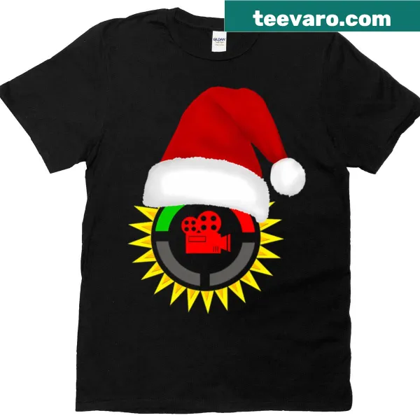 Film Theory logo adorned with a Santa hat in a fun graphic design