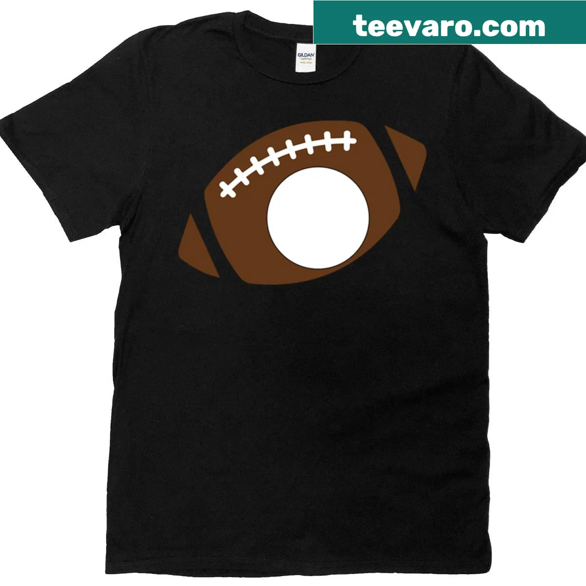 Detailed football graphic t-shirt for sports fans — on a men's t-shirt