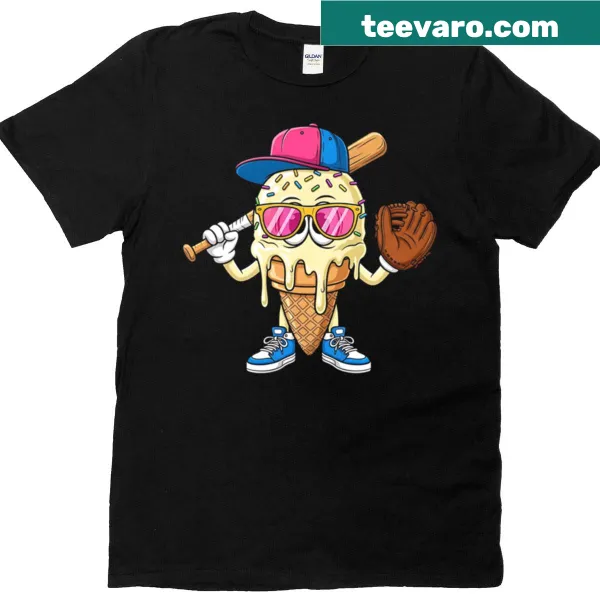 Kids t-shirt with funny Football Drip and ice cream graphic
