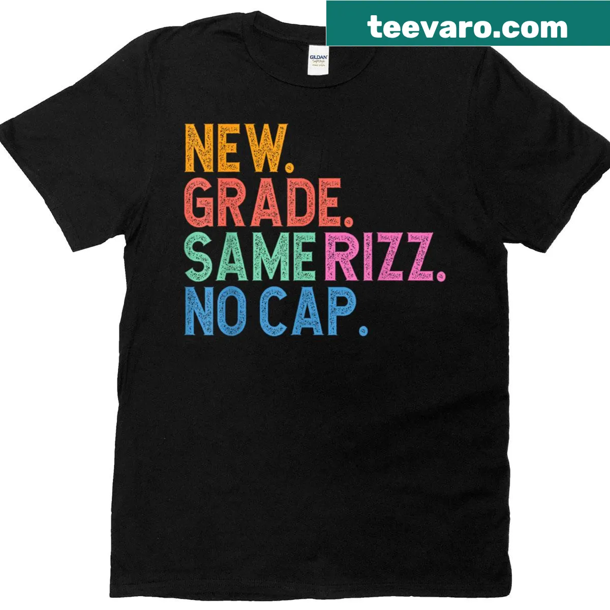 Funny back-to-school t-shirt with humorous Gen Z phrase — on a men's t-shirt
