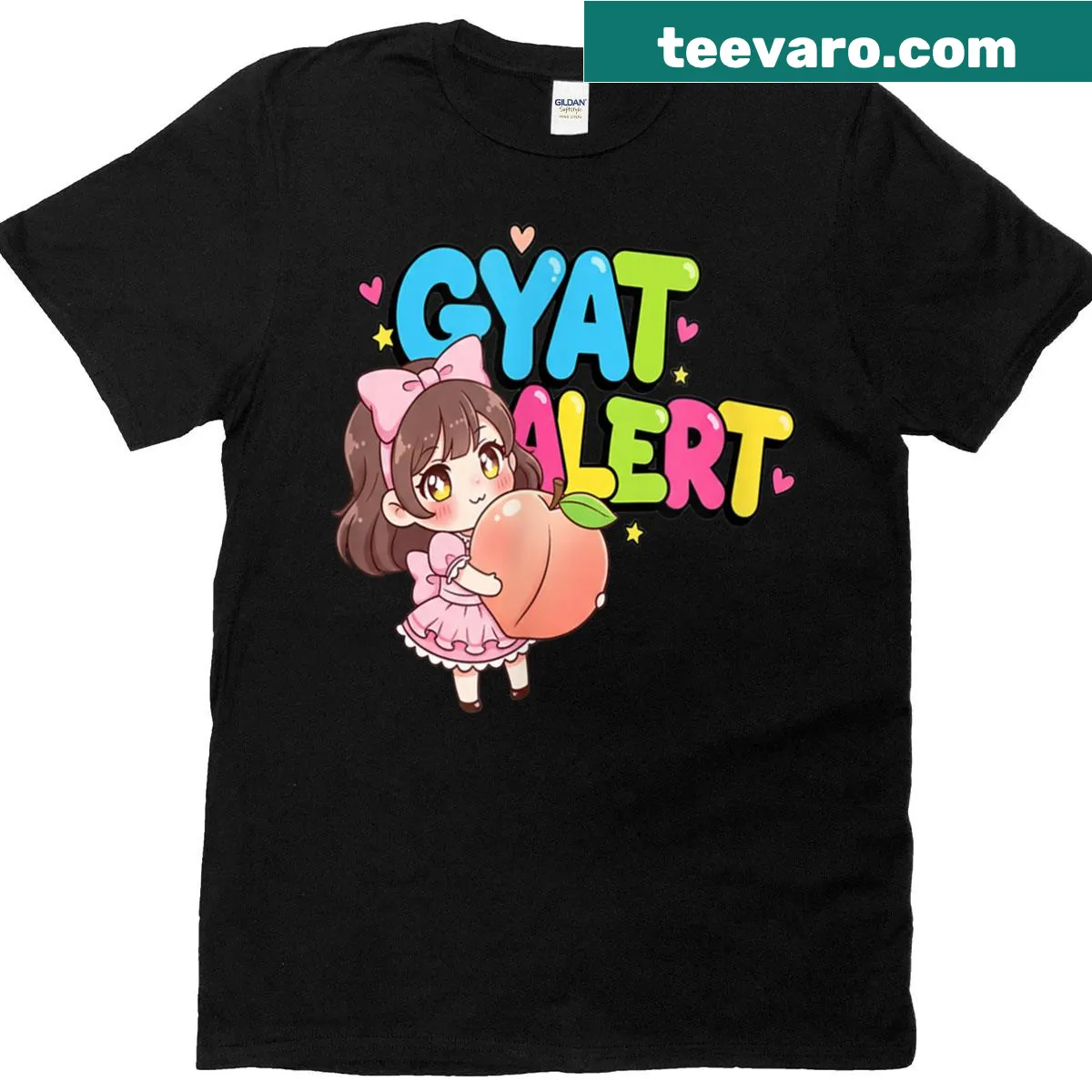 Funny Gyat meme t-shirt with quirky slang text — on a men's t-shirt