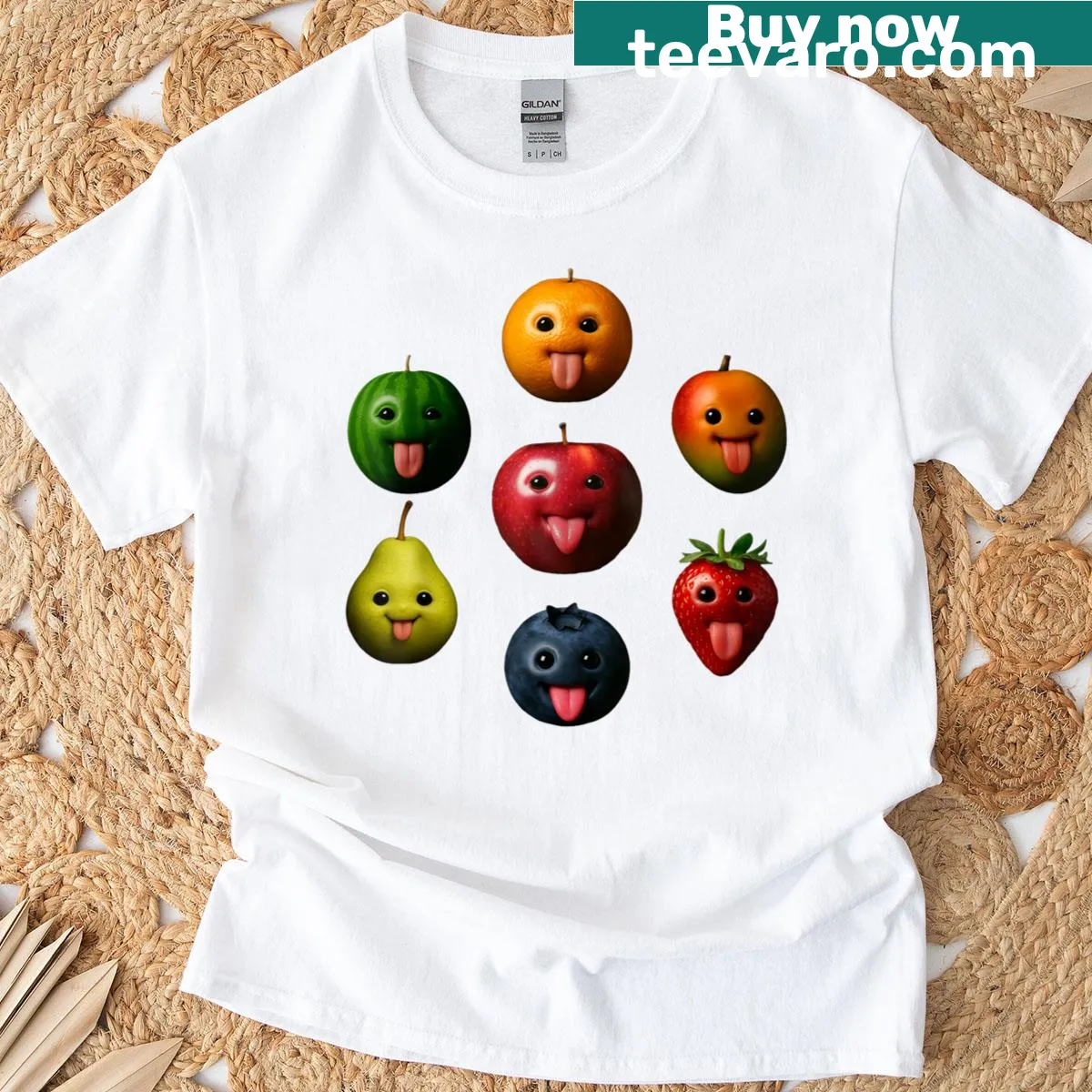 Silly Ai apple graphic T-shirt for Gen Z humor — on a men's t-shirt